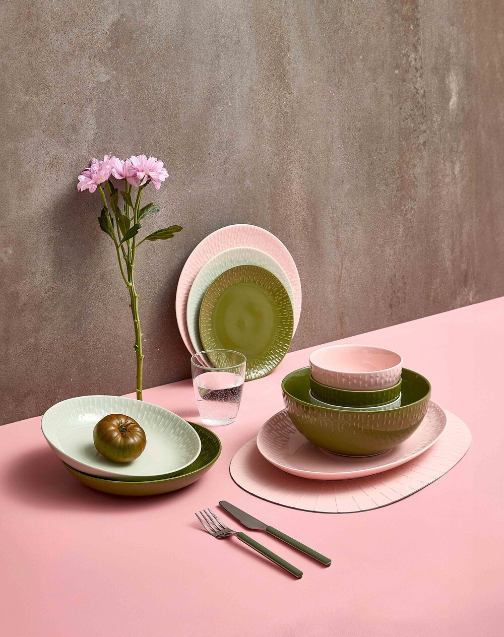 Confetti bestiksæt, Olive - 16 dele